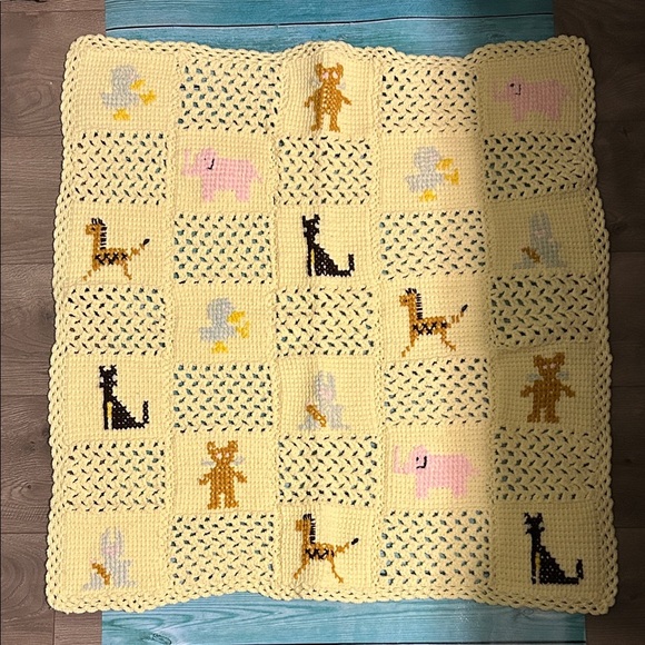 Other - Yellow Crochet Baby Blanket